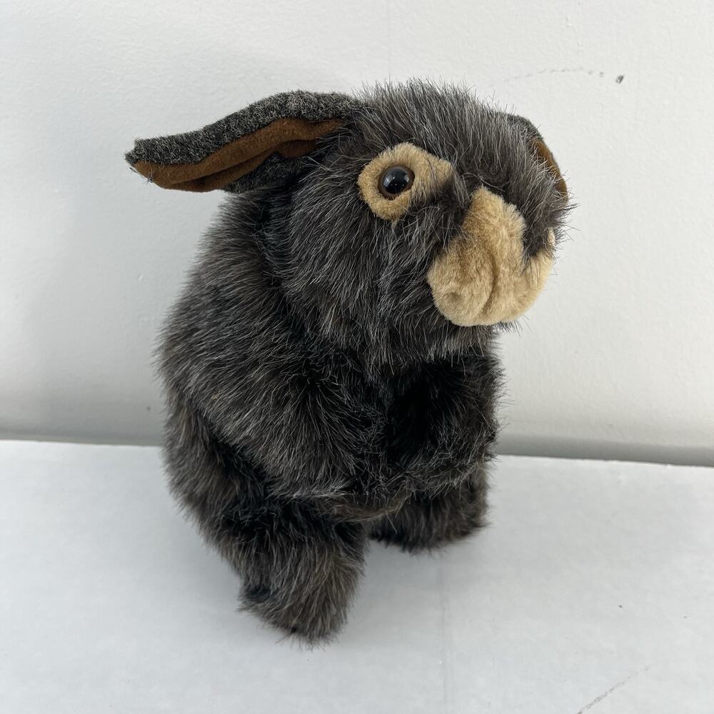 Vintage Fancy Zoo 12" Rabbit Hand Puppet Plush Germany Realistic Brown Bunny
